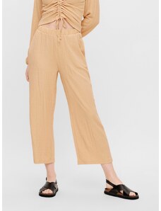 Beige Cropped Loose Trousers Pieces Lara - Women