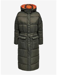 Only Khaki Dámsky Prešívaný Zimný Kabát s kapucňou IBA Puk - Ženy