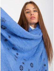 Fashionhunters Lady's blue scarf with print