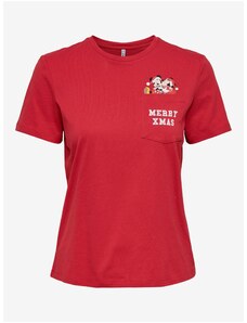 Red Women's Christmas T-Shirt ONLY Disney - Women