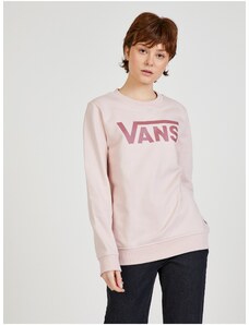 Pink Women's Sweatshirt with Printed VANS - Women