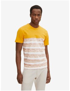 Pánske pruhované tričko s bielo-oranžovou farbou Tom Tailor - pánske