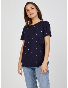 Dark blue Women's Patterned T-Shirt Tommy Hilfiger - Women