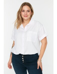 Trendyol Curve White Pocket Detailed Shirt