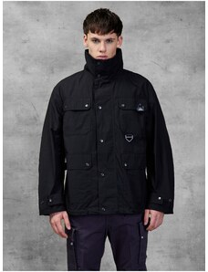 Men's Black Lightweight Jacket with Pockets and Concealed Hood Diesel - Men's