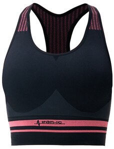 Športová podprsenka fitness IRON-IC - stredná podpora - čierno-ružová Farba: Čierno-ružová, Veľkosť: