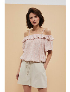 Moodo COLD ARMS SHIRT WITH FRILLS