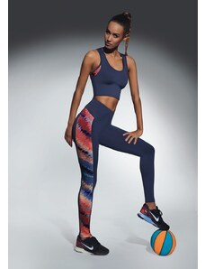 Bas Bleu RAINBOW sports leggings with colorful stripes and stitching