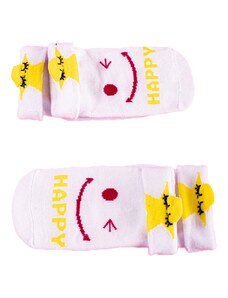 Set of 2 pairs of children's socks Shelvt white star Happy