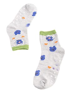 Non-slip Children's Socks Shelvt Gray Bears