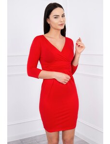 Kesi Dress fitted with a neckline under the bust red