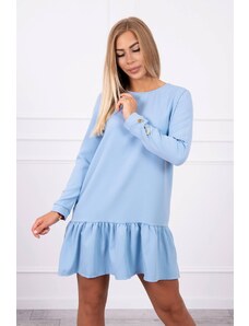Kesi Dress with ruffle blue