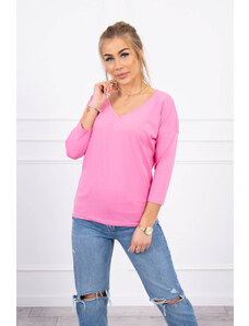 Kesi Light pink blouse with V-neck
