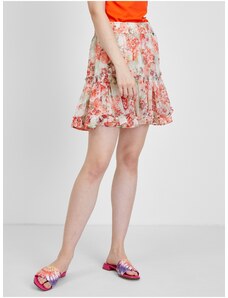 Creamy-red floral skirt Guess - Women