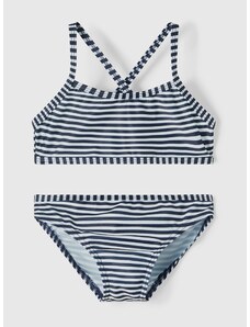 White-Blue Girls' Striped Two Piece Swimwear name it Felisia - Unisex