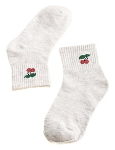 Children's socks Shelvt light gray cherry