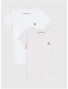 Set of two girls' T-shirts in pink and white Calvin Klein Jea - Girls