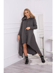 Kesi Insulated dress with longer sides made of graphite