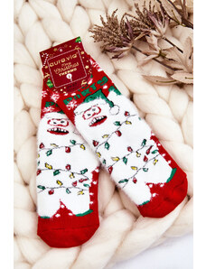 Kesi Children's Christmas cotton thermoactive socks Yeti Red