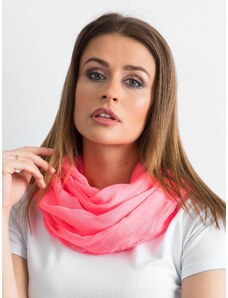 Fashionhunters Fluo pink scarf with rhinestones