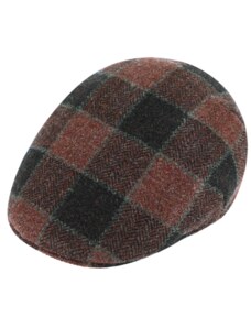 Fiebig - Headwear since 1903 Zimná hnedá pánska bekovka od Fiebig - kockovaná bekovka