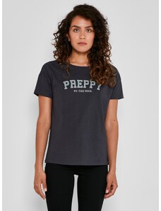 Dark grey T-shirt with Noisy May Preppy - Women