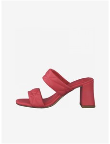 Dark pink heeled slippers Tamaris - Ladies