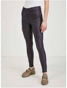 Dark gray women's leatherette pants ORSAY - Ladies