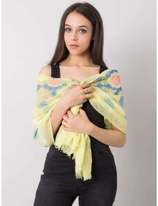 Fashionhunters Yellow scarf with decorative print