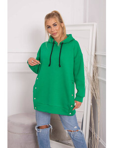 Kesi Insulated sweatshirt with snap studs light green