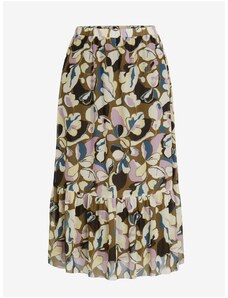 Khaki Patterned Midi Skirt Tom Tailor - Women