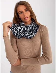 Fashionhunters Women's gray leopard scarf