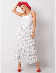 Fashionhunters OH BELLA White skirt with polka dots