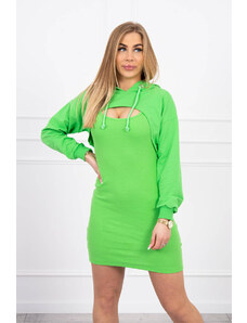 Kesi Dress with sweatshirt green neon