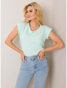 Fashionhunters Simple women's T-shirt in light mint color