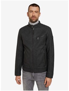 Čierna pánska koženková bunda Tom Tailor - MUŽI
