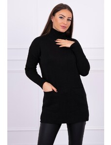 Kesi Sweater with stand-up collar black