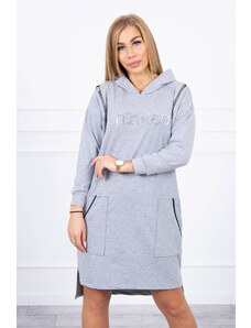 Kesi Dress with inscription unlimited gray