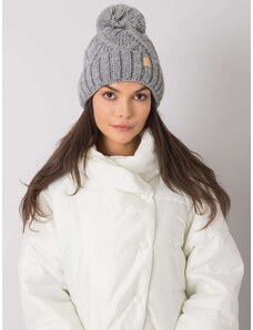 Fashionhunters Gray warm winter cap