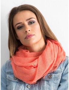 Fashionhunters Coral scarf with metallic thread