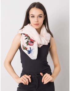 Fashionhunters Lady's peach scarf with colorful patches