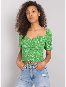 Fashionhunters Green blouse with patterns Aurinda RUE PARIS