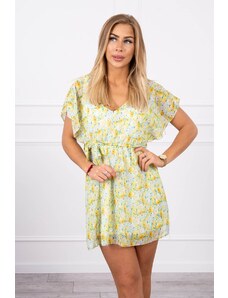 Kesi Floral dress with tie at the waist mint