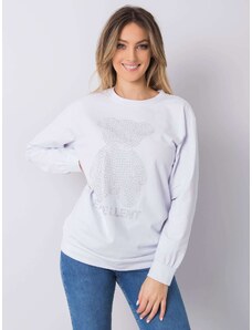Fashionhunters Women's white sweatshirt with application