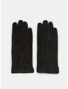 Čierne semišové rukavice Pieces Nellie