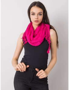 Fashionhunters Fuchsia women's scarf with fringe