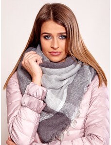 Fashionhunters Knitted women's scarf, dark gray color