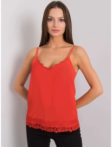 Fashionhunters Red lace top