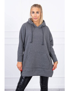 Kesi Insulated sweatshirt with vents on the sides of graphite