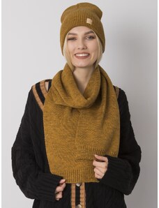 Fashionhunters Knitted mustard set for the winter RUE PARIS